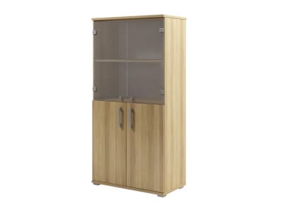  Шкаф со стеклом S-641 (Space) 800х430х1604 Дуб телемарк