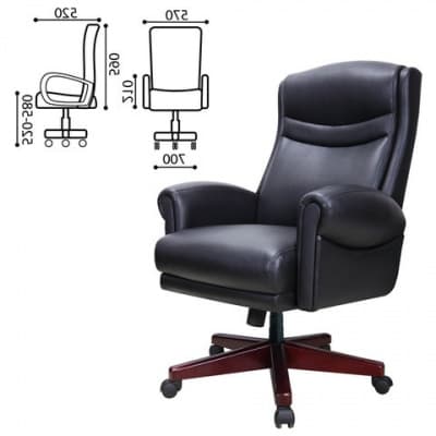 Кресло для руководителя BRABIX PREMIUM Gladiator EX-700, кожа черная 
